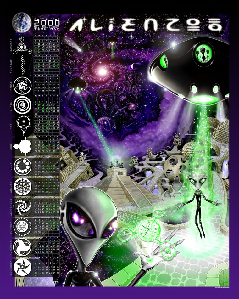 Alienzoo calendar for Year 2000