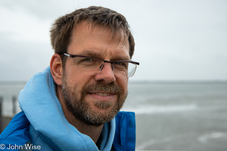 Klaus Engelhardt on his way to Pellworm at the Wattenmeer in northern Germany