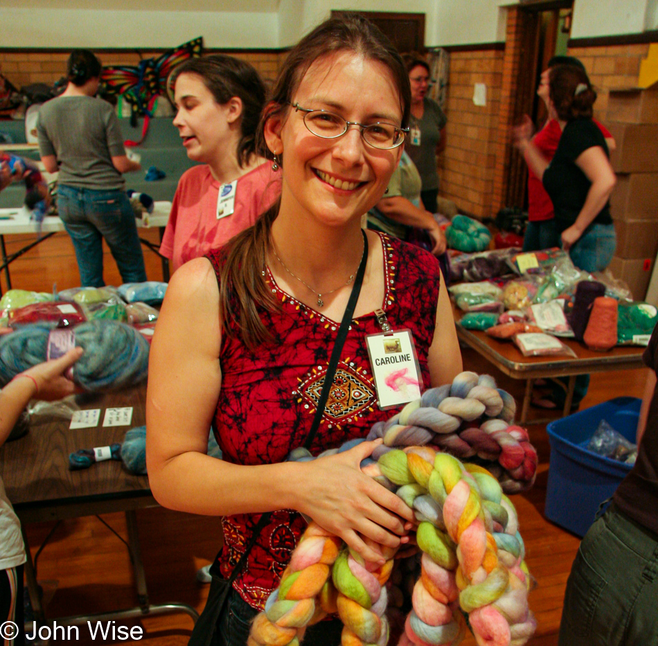 Caroline Wise at Yarn School in Harveyville, Kansas