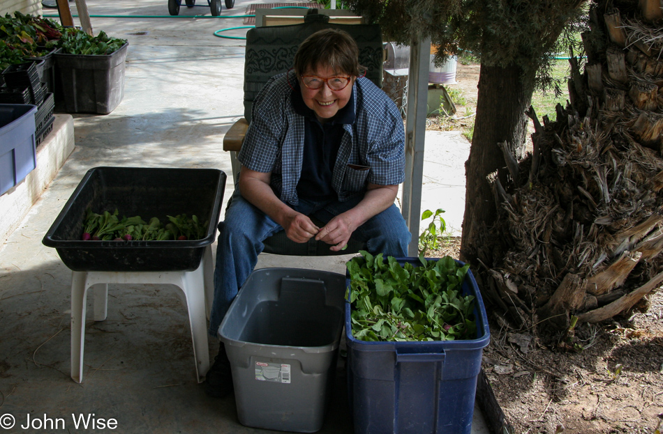 Jutta Engelhardt at Tonopah Rob's Vegetable Farm in Arizona