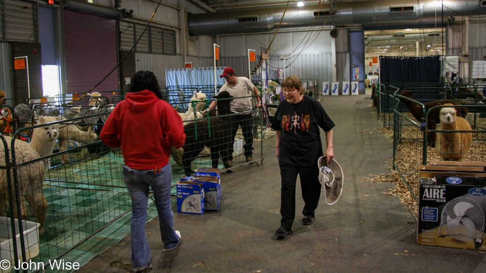 Jutta Engelhardt at the Alpaca Show in Phoenix, Arizona