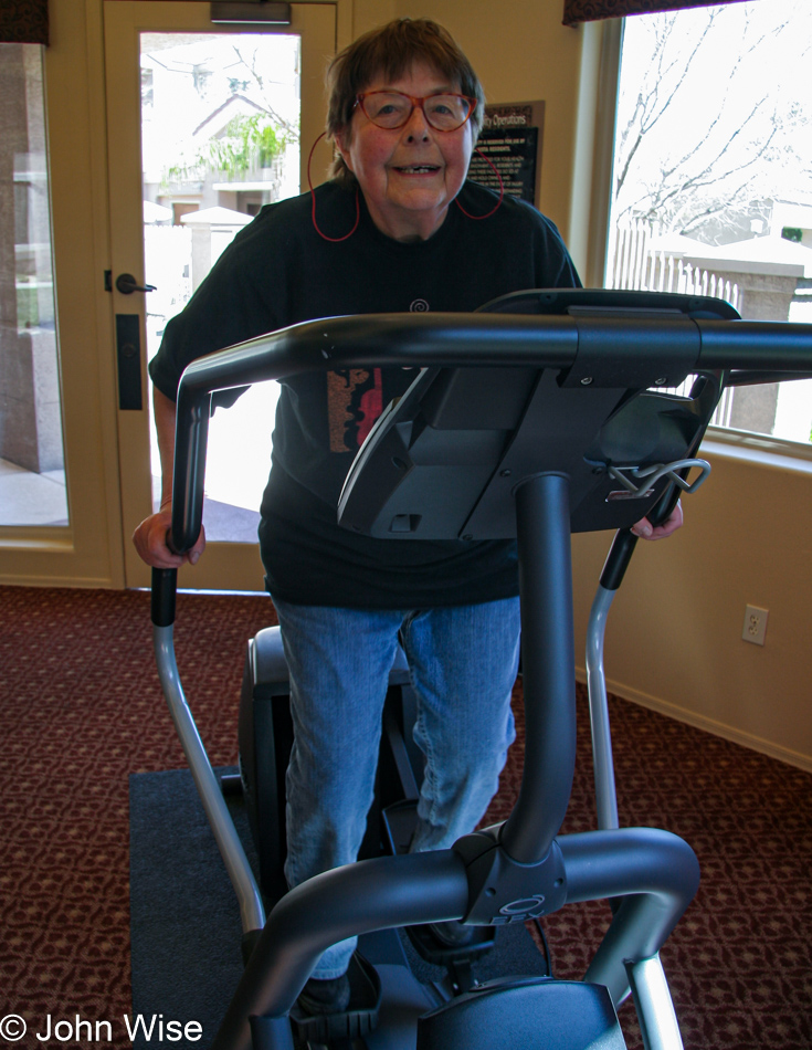 Jutta Engelhardt in the gym Phoenix, Arizona