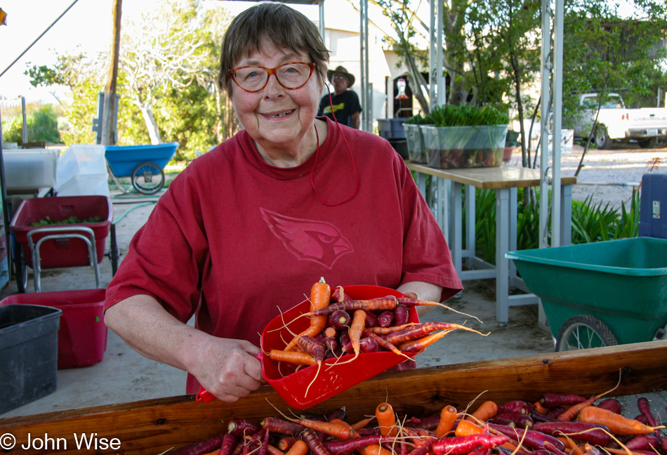 Jutta Engelhardt at Tonopah Rob's Vegetable Farm in Arizona