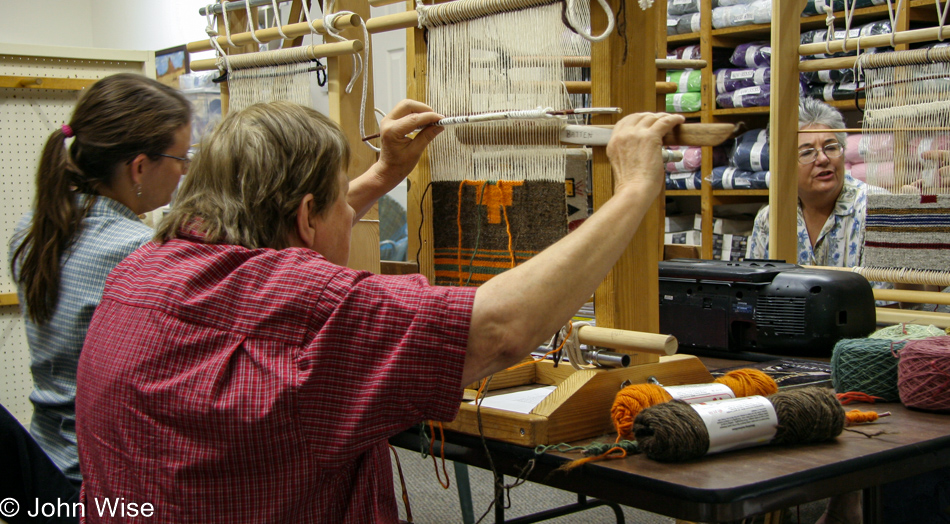 Navajo Weaving at Fiber Factory in Mesa by Jutta Engelhardt