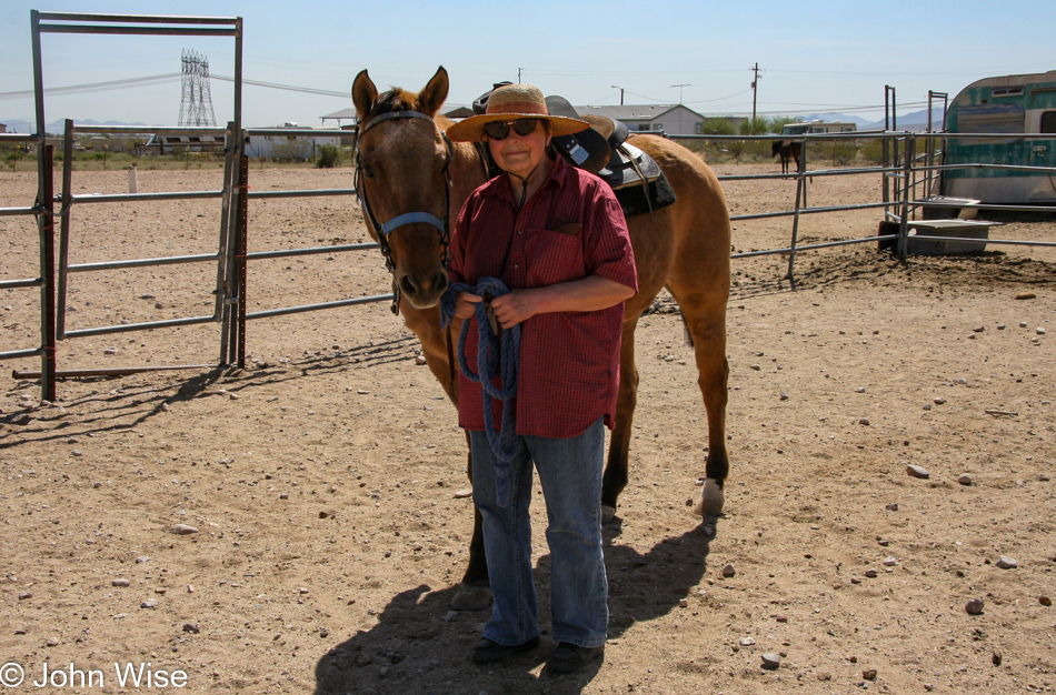 Jutta Engelhardt at Chile Acres in Tonopah, Arizona