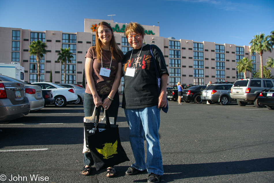 Caroline Wise and Jutta Engelhardt in Tucson, Arizona for Fibers Through Time