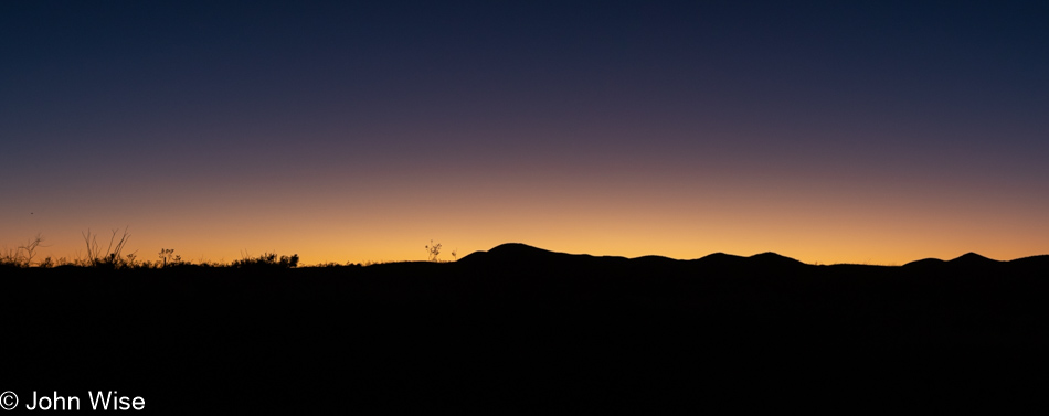 South of Benson on the AZ-80 at Sunset