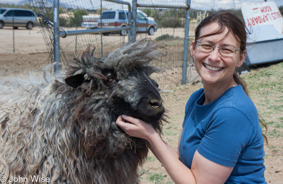 Caroline Wise at the High Castle Craft Farm in Wilhoit, Arizona