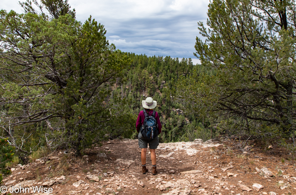 Caroline Wise at the Walnut Creek via AZT Walnut Canyon Trail in Flagstaff, Arizona