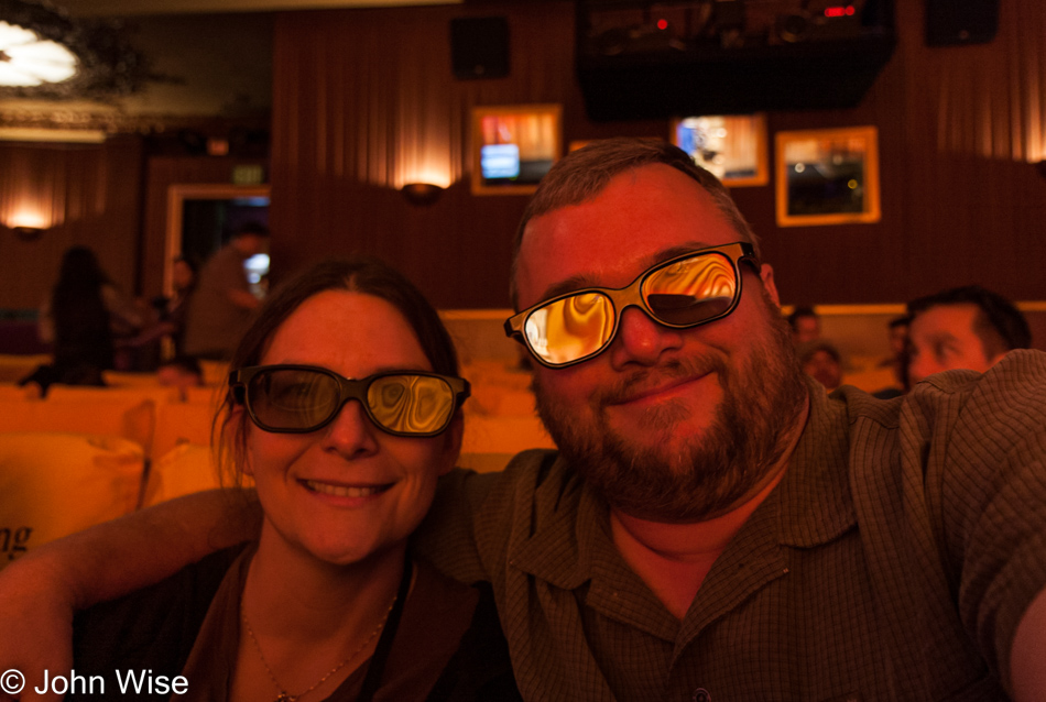 Caroline Wise and John Wise at El Capitan Theater in Hollywood, California