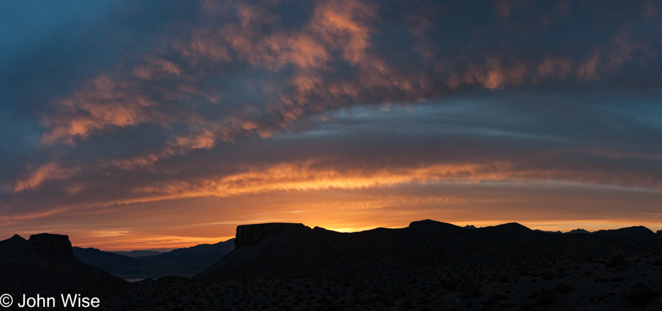 On Pierce Ferry Road to Meadview, Arizona approaching South Cove Marina