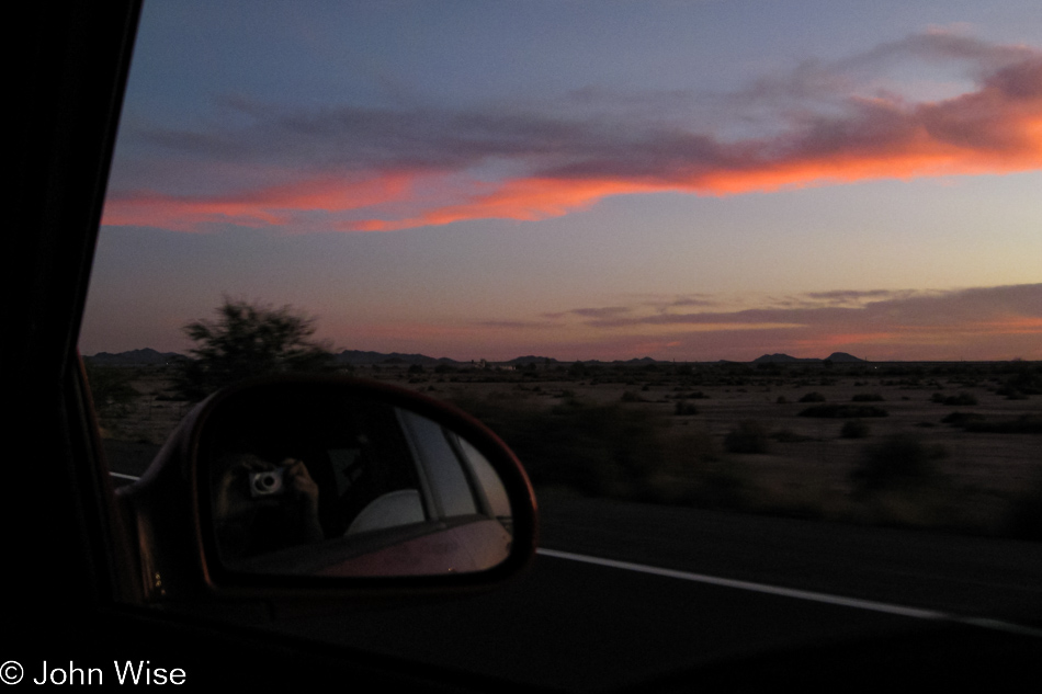 Driving South on Interstate 10 between Phoenix and Tucson, Arizona