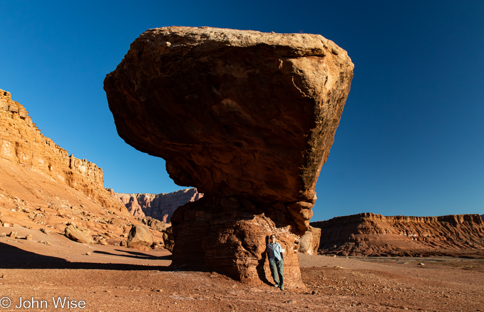 Caroline Wise at Lees Ferry between Vermilion Cliffs National Monument and the Grand Canyon in Arizona