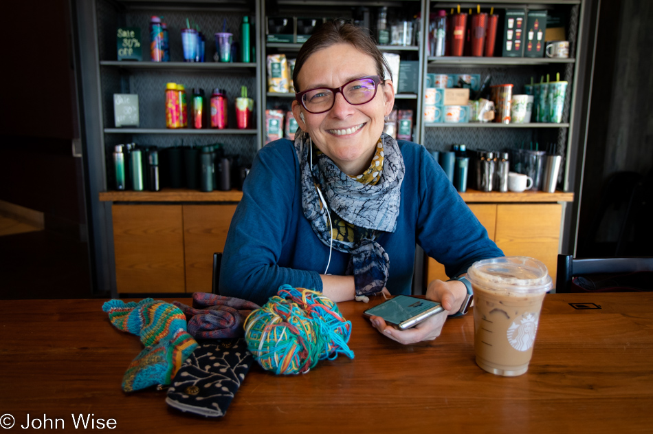 Caroline Wise at Starbucks in Mesa, Arizona