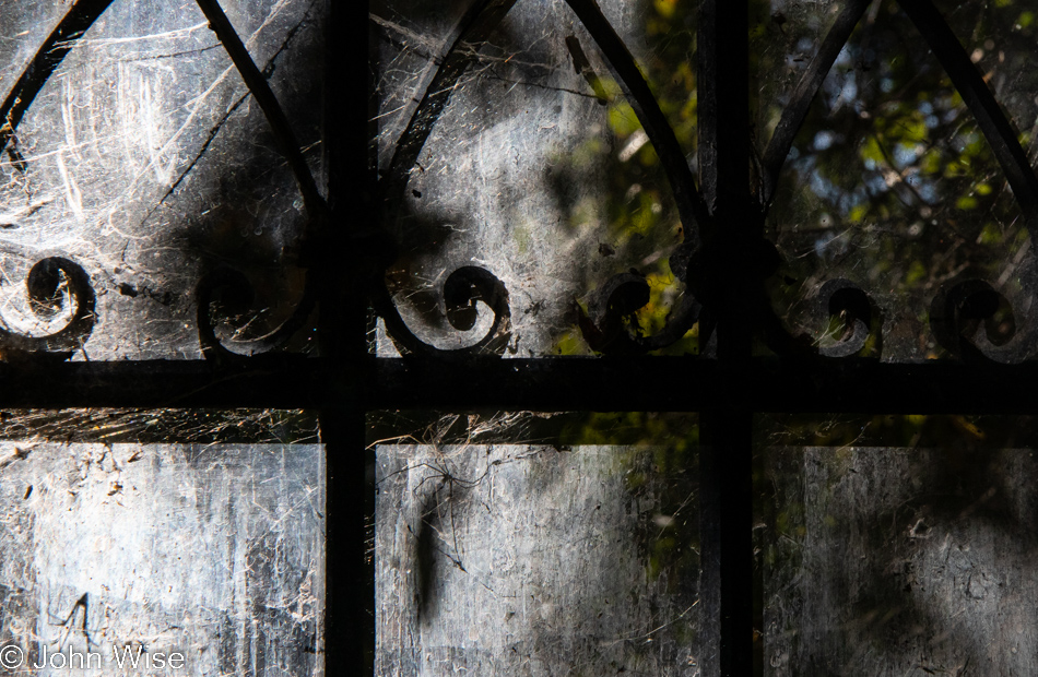 Cobwebs at Simpson Hotel in Duncan, Arizona