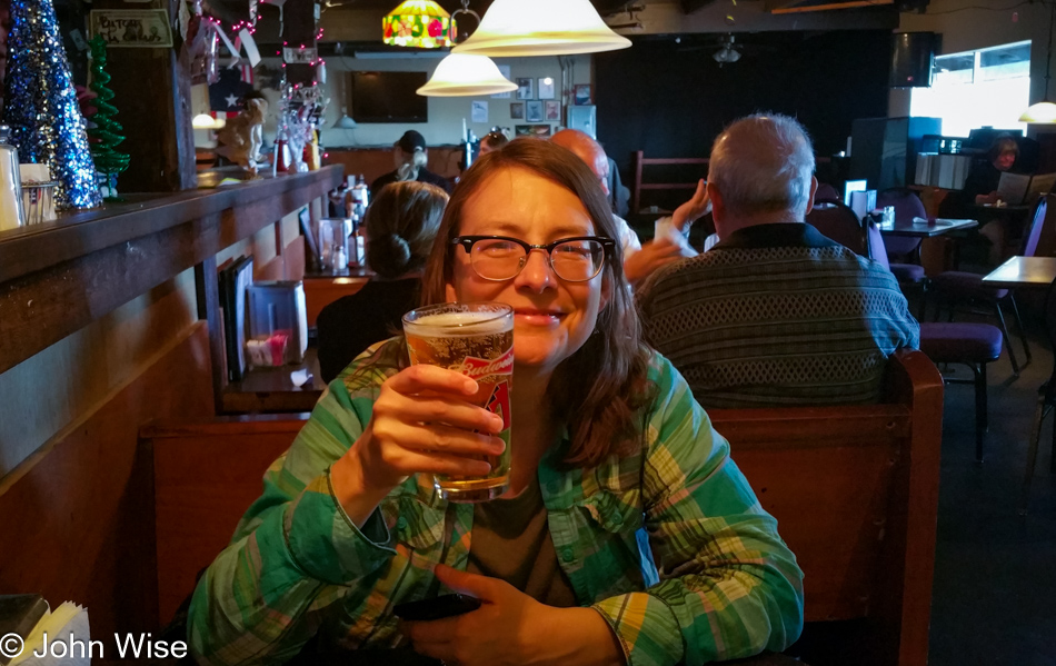 Caroline Wise at the Wagon Yard Saloon in Phoenix, Arizona