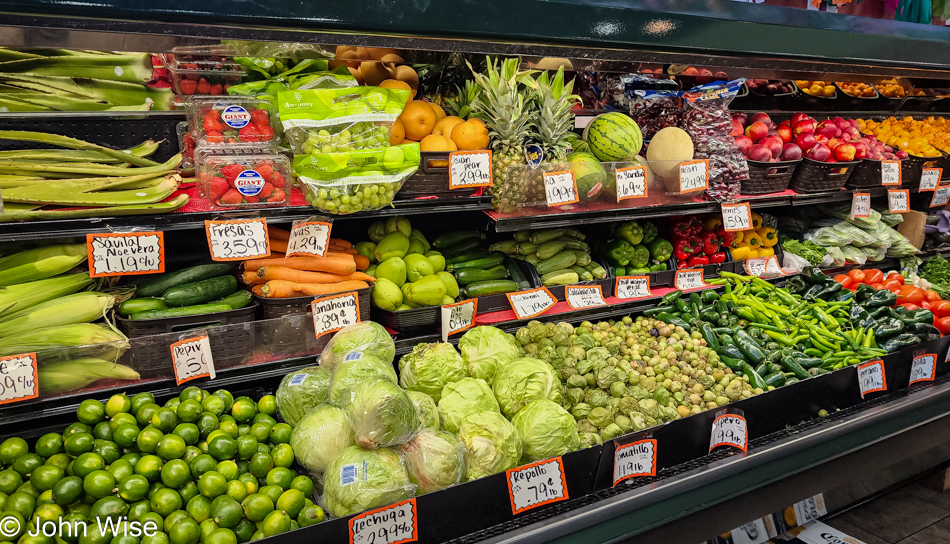 Veggies at El Torito Meat Market in Lincoln City, Oregon