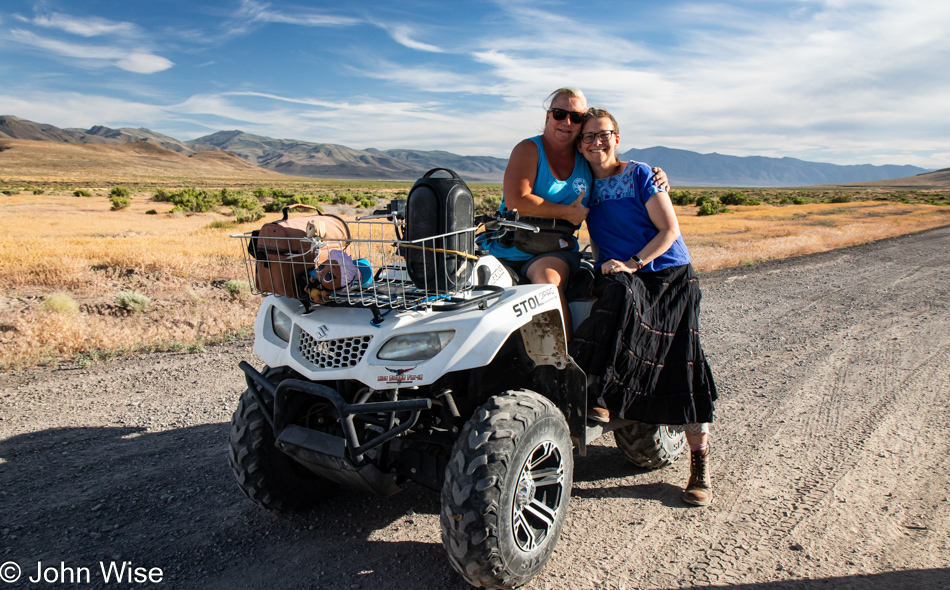 Denise Liscom and Caroline Wise in Sand Pass, Nevada