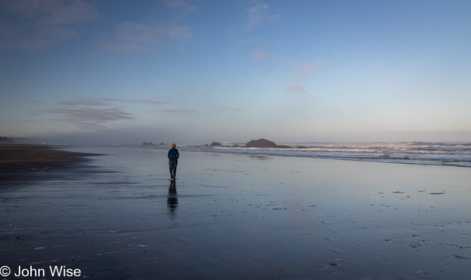 Caroline Wise on Lincoln Beach in Lincoln City, Oregon