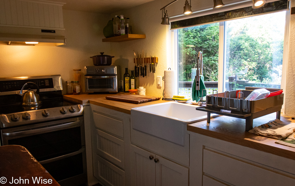 Kitchen at home in Depoe Bay, Oregon