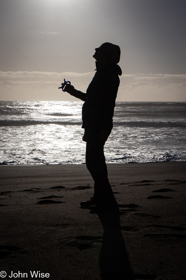 Caroline Wise on the Salishan Coastal Trail in Lincoln City, Oregon