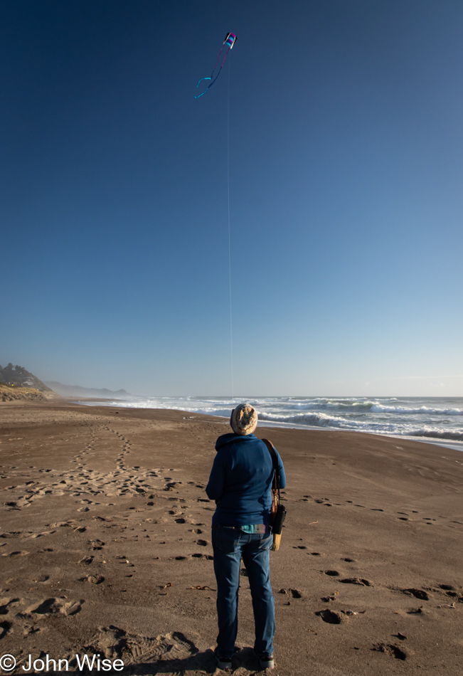 Caroline Wise on the Salishan Coastal Trail in Lincoln City, Oregon