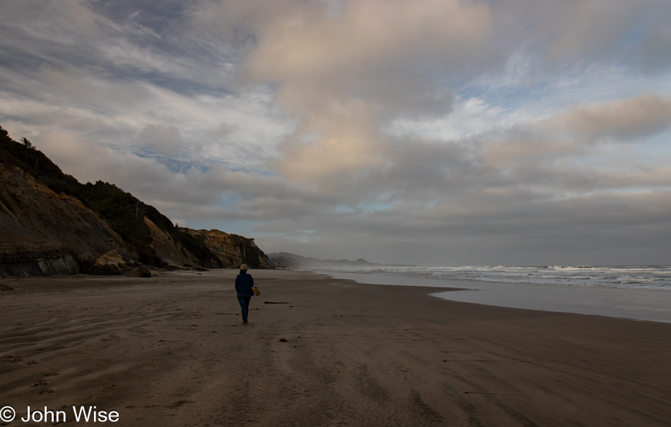 Caroline Wise at Wade Creek Beach in Newport, Oregon