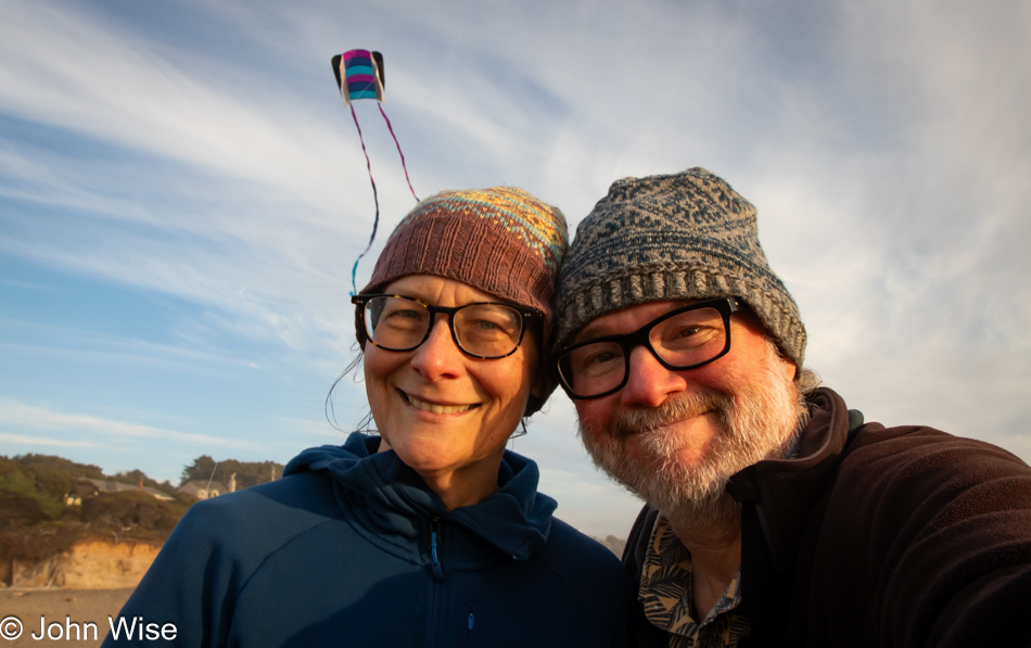 Caroline Wise and John Wise at Lincoln Beach in Depoe Bay, Oregon