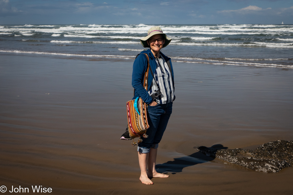 Caroline Wise on Nye Beach in Newport, Oregon