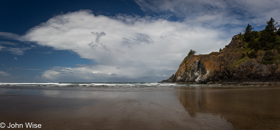 Yaquina Head from Nye Beach in Newport, Oregon