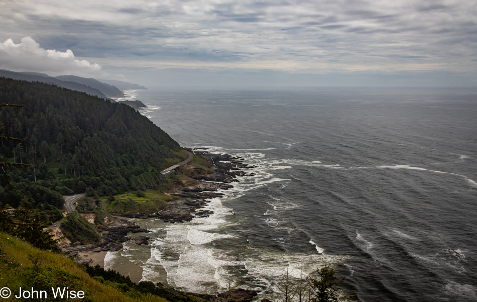 View south from Cape Perpetua in Yachats, Oregon