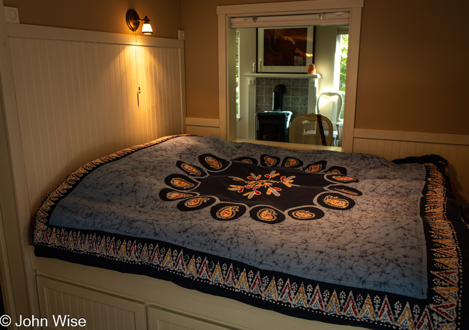 Small bedroom at house in Depoe Bay, Oregon