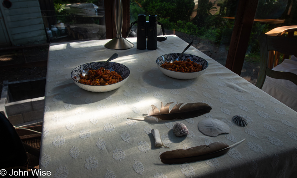 Dining on the veranda in Depoe Bay, Oregon