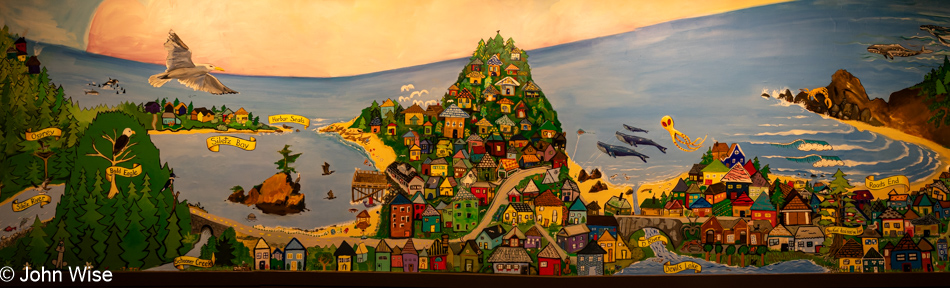 Mural at the Lincoln City Cultural Center in Lincoln City, Oregon