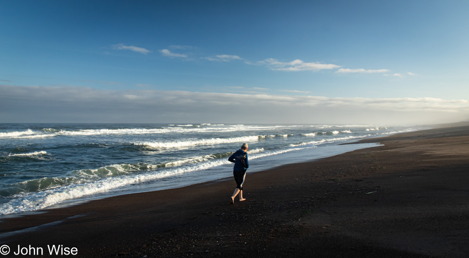 Caroline Wise on Gleneden Beach in Lincoln Beach, Oregon