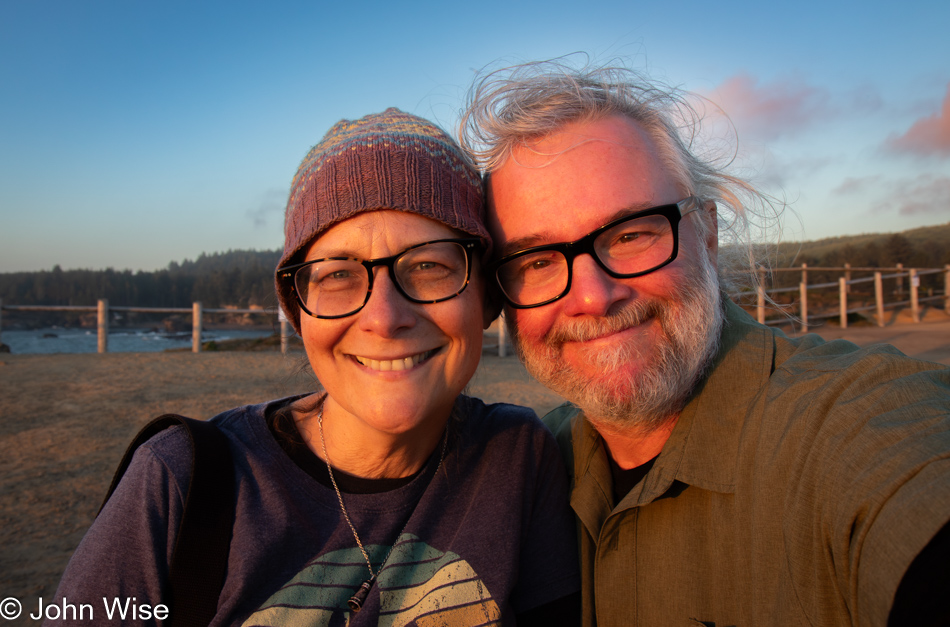 Caroline Wise and John Wise at Boiler Bay in Depoe Bay, Oregon