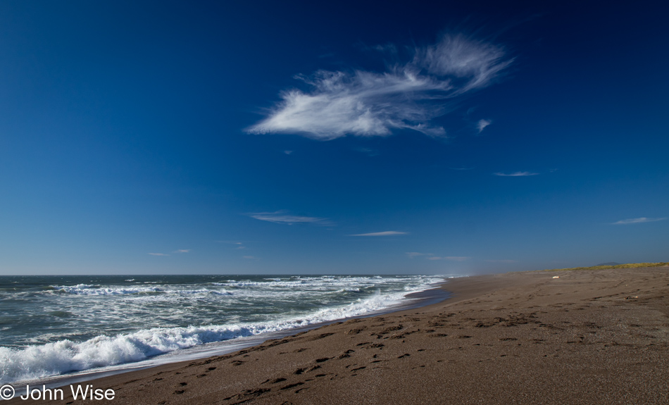 Beach next to Floras Lake in Langlois, Oregon