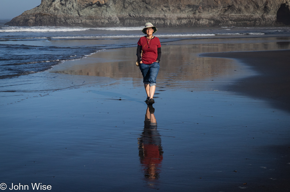 Caroline Wise at Meyers Creek Beach north of Pistol River, Oregon