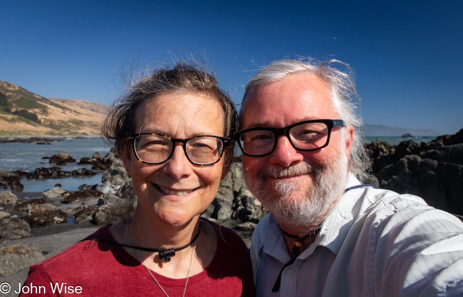 Caroline Wise and John Wise at the Black Sand Beach on The Lost Coast of California