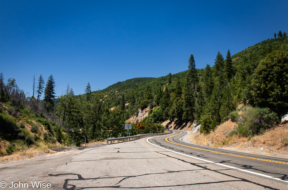 U.S. Route 50 in the Eldorado National Forest, Sierra Nevada Mountains in California