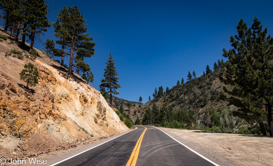 California Route 89 near Markleeville, California in the Sierra Nevada Mountains