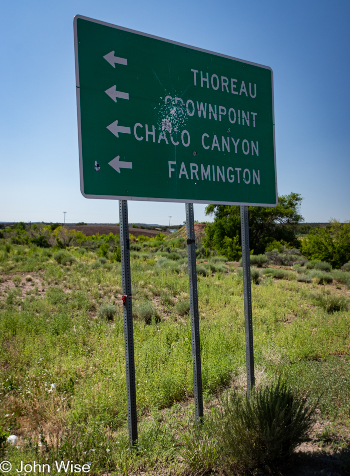 Interstate 40 exit for Thoreau, New Mexico