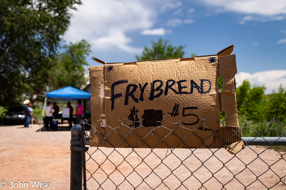 Frybread for sale on NM-4 in San Isidro, New Mexico