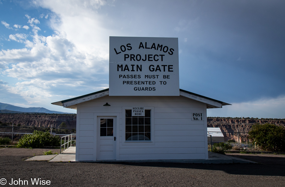 Replica of front gate at Los Alamos, New Mexico