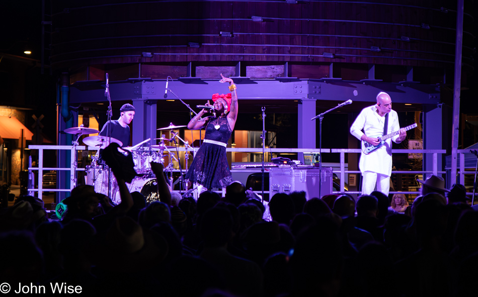 La Dame Blanche performing at the International Folk Art Market in Santa Fe, New Mexico