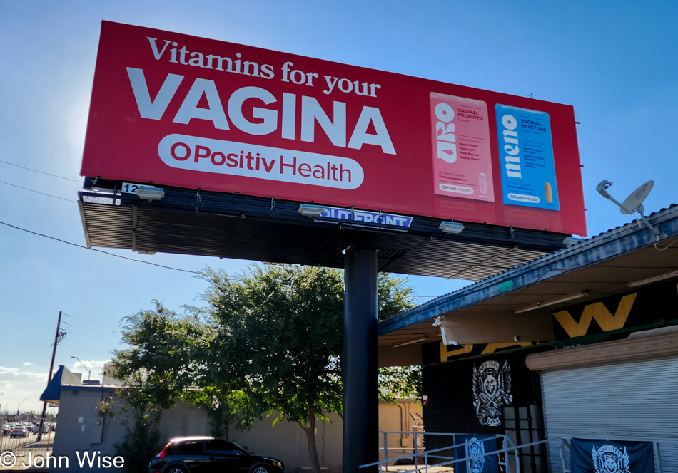 Billboard for Vagina Vitamins in Phoenix, Arizona