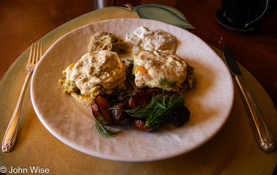 Breakfast at Simpson Hotel in Duncan, Arizona