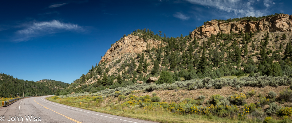 Somewhere between Dulce and Chama in New Mexico on US Route 64