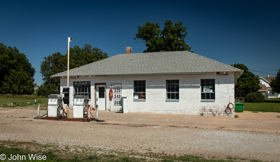 Gas station in Long Island, Kansas