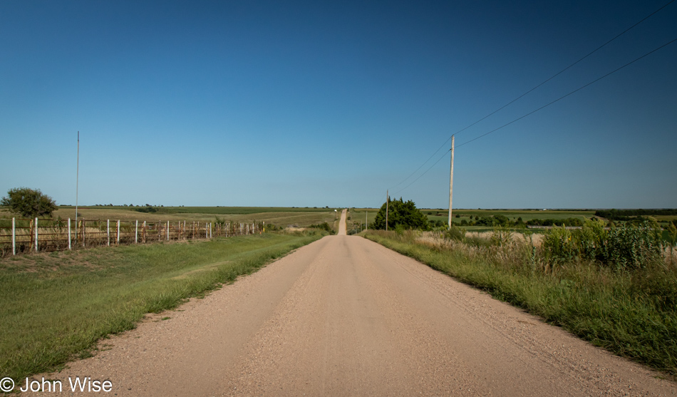 Cornhusker Road to the marina at Harlan County Lake in Alma, Nebraska